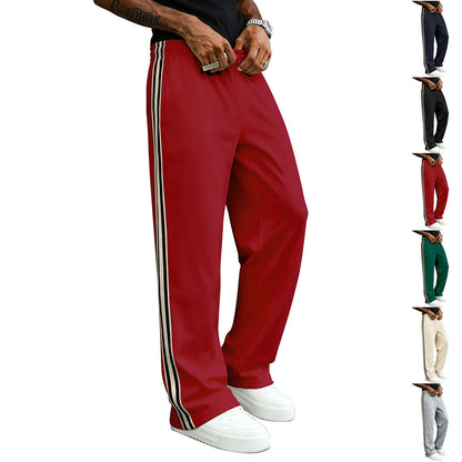 Herren Freizeithose Sportlich Mit Streifen Modern