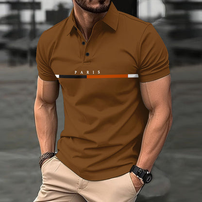 Herren Polohemd mit stylischem Druck Berlin Modern