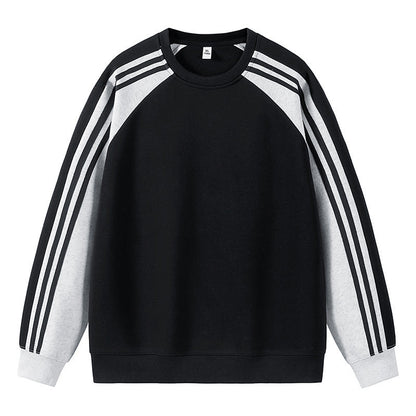 Herren Raglan Sweater Sportlich Mehrfarbig