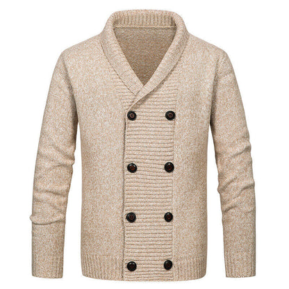 Herren Strickjacke Modern Schalkragen Dekorativ - BerlinGlamour