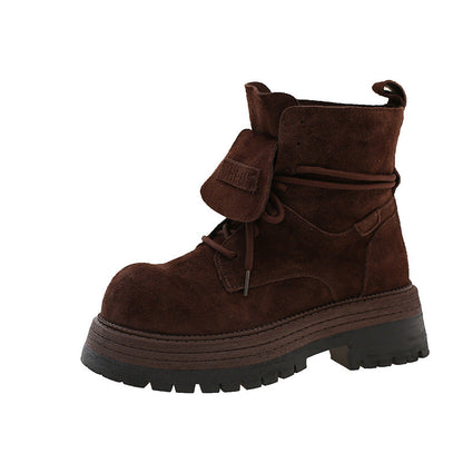 Damen Winterstiefel Robust Wildleder Gummisohle