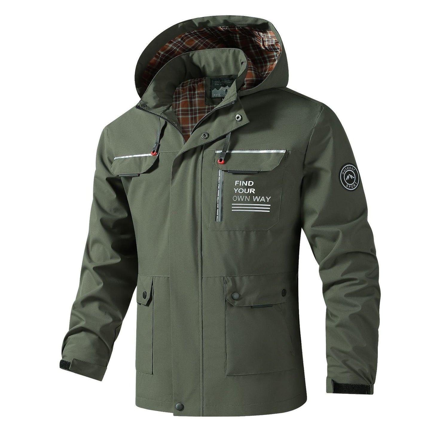 Herren Wetterjacke Multifunktionsjacke Wasserfest Winddicht