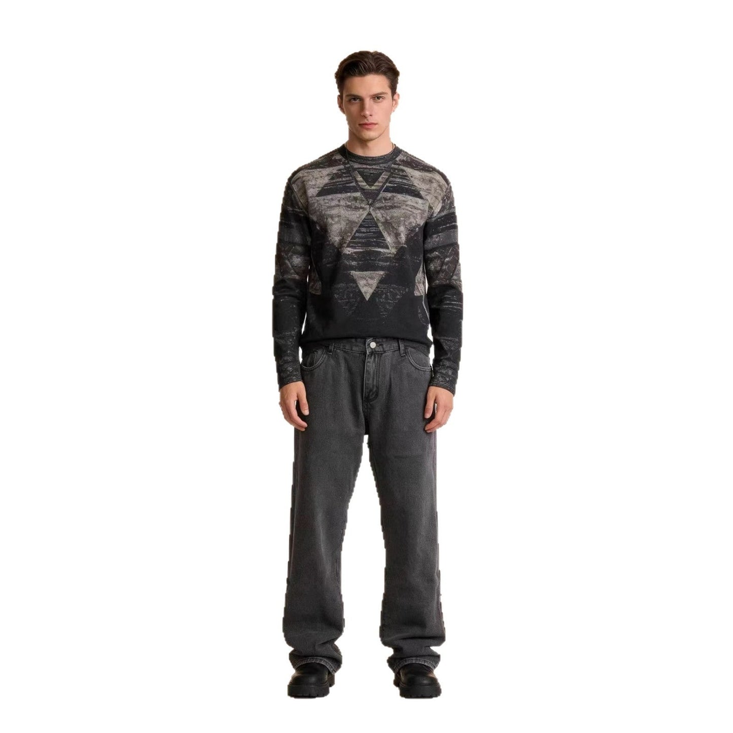 Herren Chino-Hose Hohe Taille Bequem Elegant