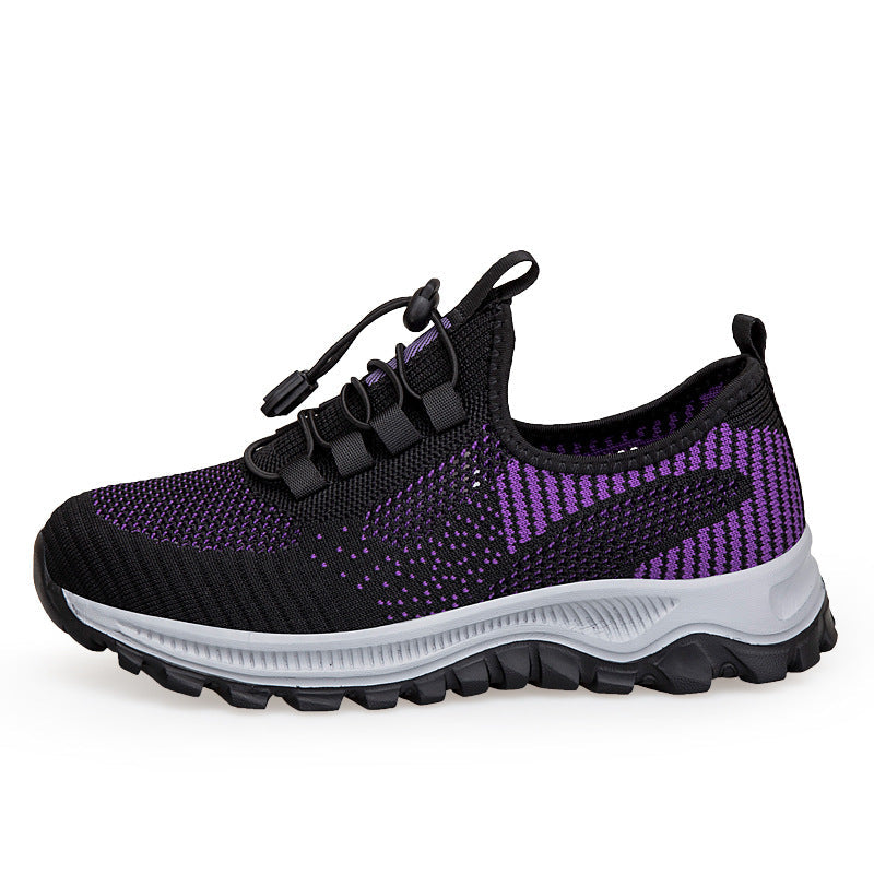 Damen Laufschuhe Fitness Sneaker Schnellschnürsystem Sportlich