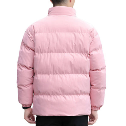 Herren Winterjacke Steppjacke Reißverschluss Warm Isoliert