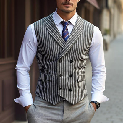 Herren Weste Strick gestreift Elegante Mode