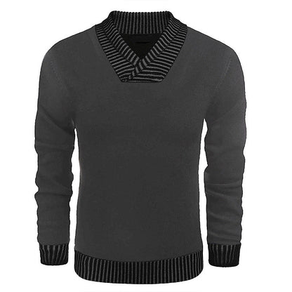Herren Strickpullover Eleganter Schalkragen Modern