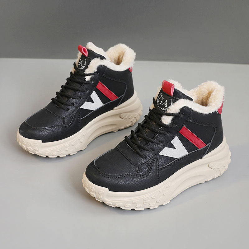 Damen Warm Sneaker High-Top rutschfest Winter