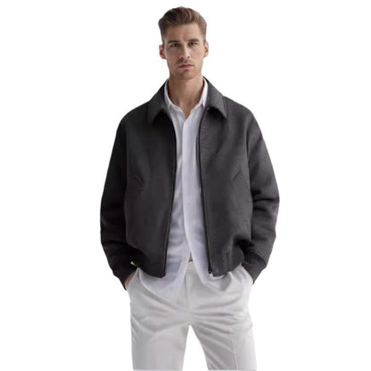Herren Fleece-Bomberjacke Farbenfroh mit Seitentaschen