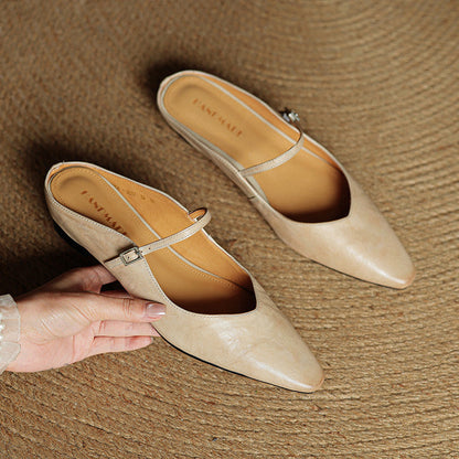 Damen Slipper Leder Echt Bequem