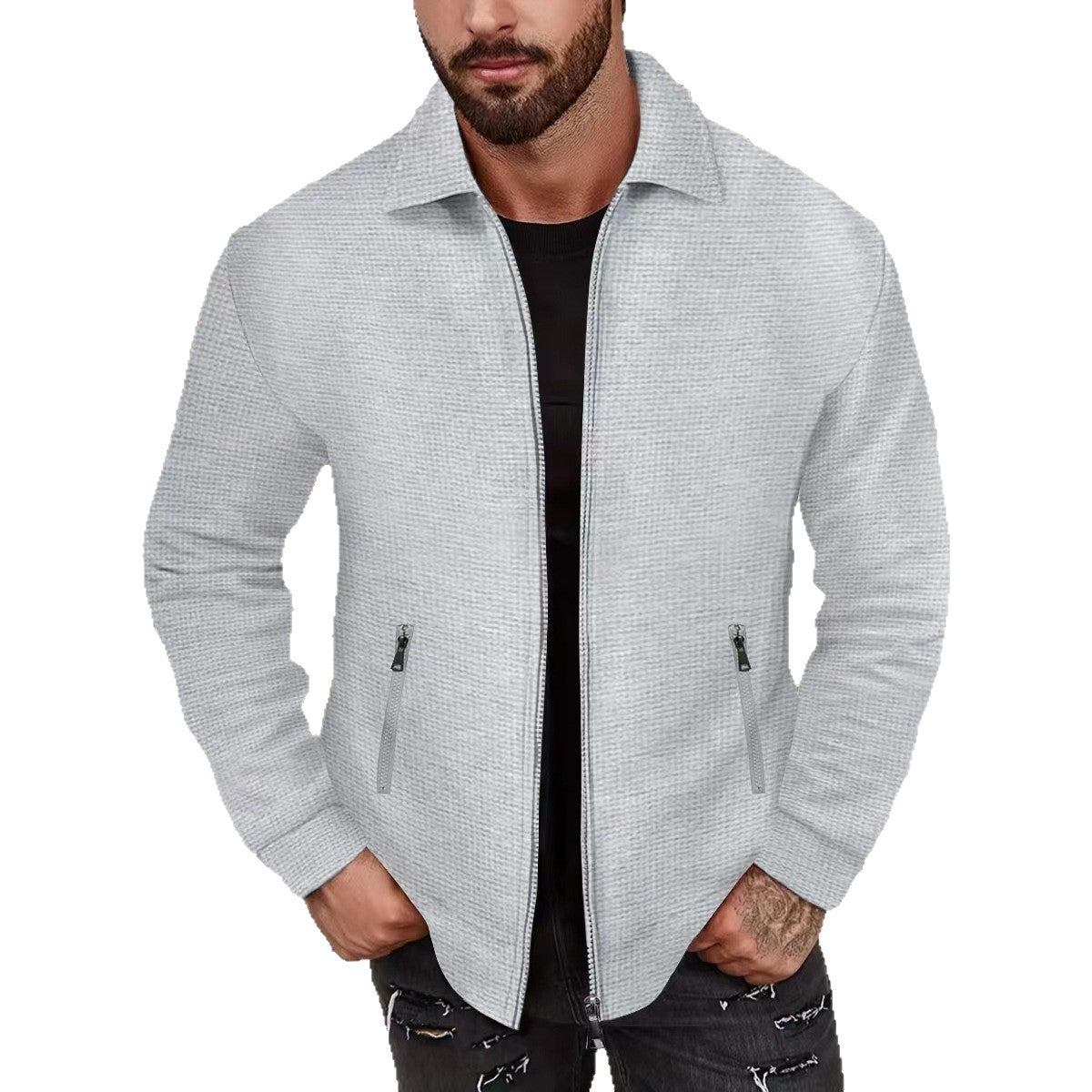 Herren Übergangsjacke Leicht Moderner Schnitt