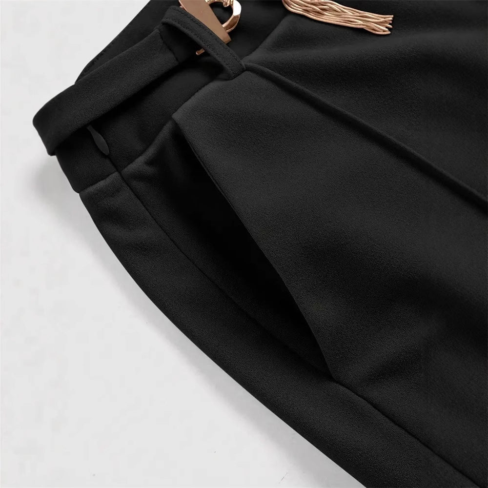 Damenhose Boucle Weitbein Elegante Damen Hose