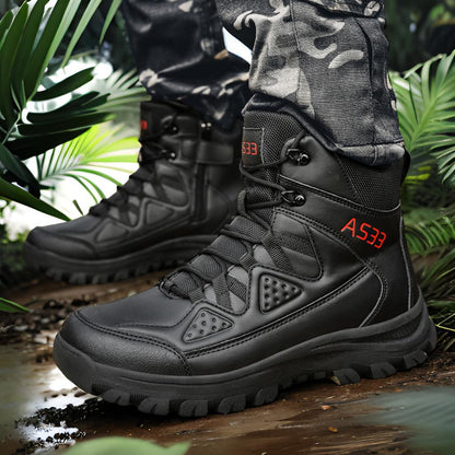 Herren Outdoor-Stiefel Hoch Knöchel Rutschfest Wasserfest