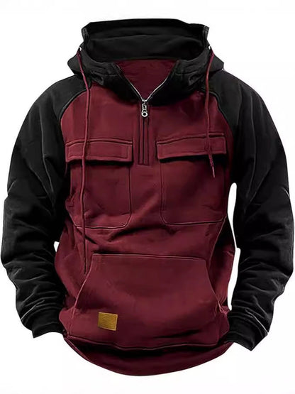 Herren Kapuzenjacke Funktional mit Taschen Wasserabweisend