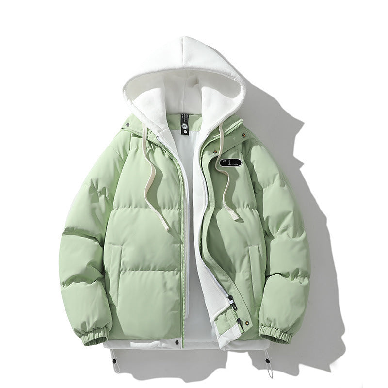 Herren Winterjacke Warm Isoliert Doppelkapuze