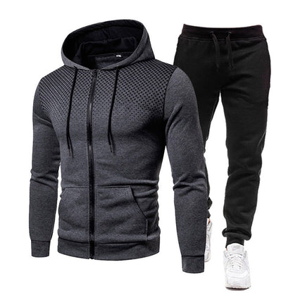 Herren Sportset Atmungsaktiv Hoodie Jogginghose Set