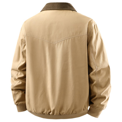 Herren Übergangsjacke Modern mit Kontrastkragen und vielen Taschen