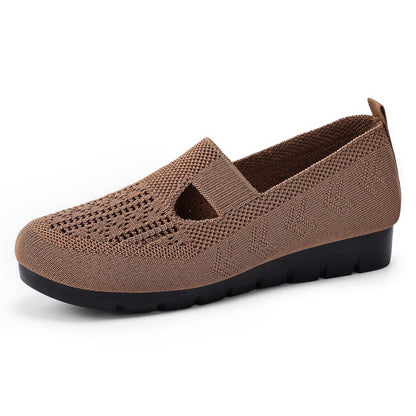 Damen Slip-On Schuhe Komfort Atmungsaktiv Elastisch
