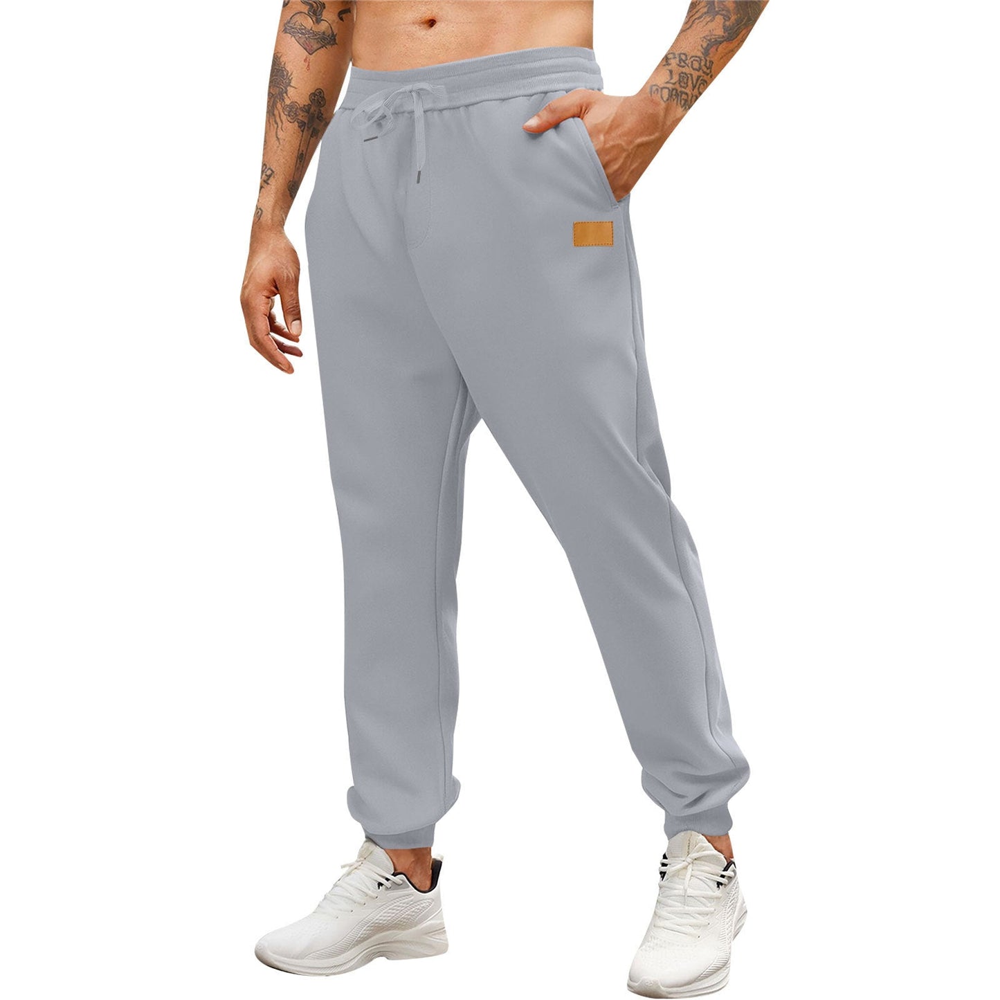 Herren Jogginghose Sportlich Mit Reißverschluss Taschen