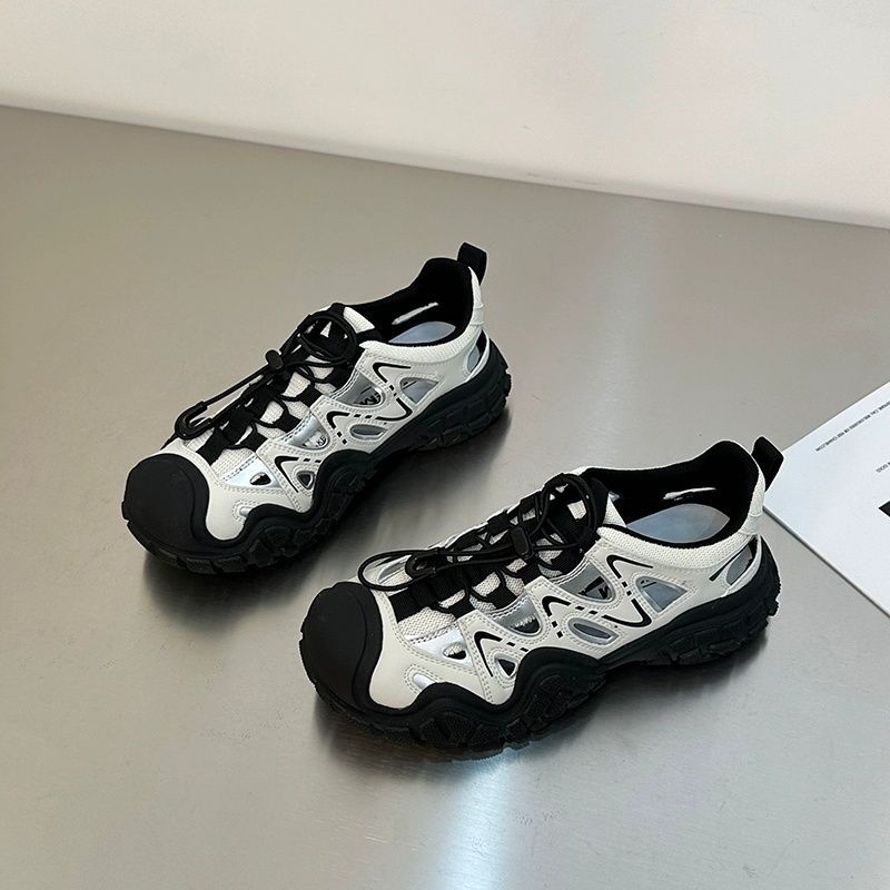 Damen Sportsneaker Atmungsaktiv Mesh Schwarz Moderne