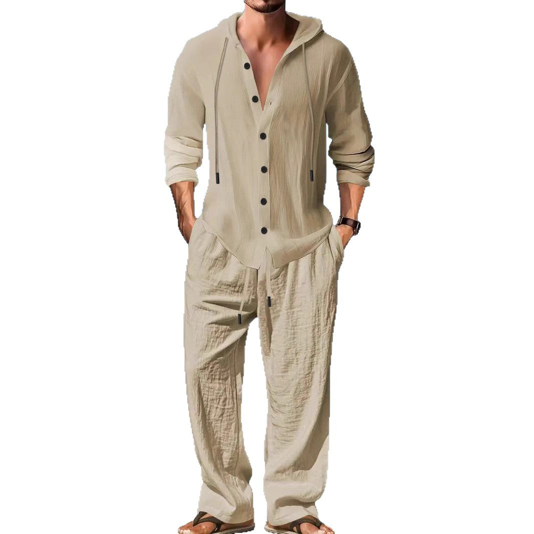 Herren Strickanzug Lässig Modern mit Kordelzug