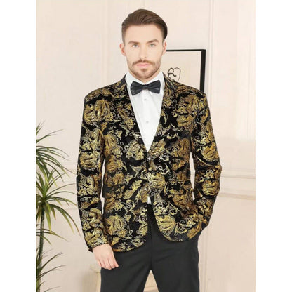 Herren Blazer Samt mit Floralmuster Elegant