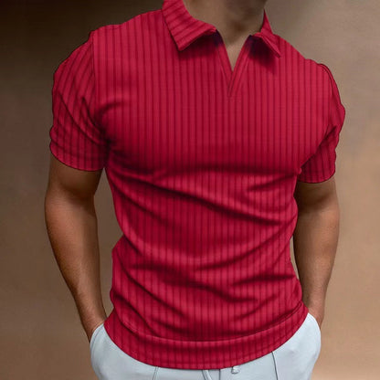 Herren Polo-Shirt Streifenmuster Modern Sportlich