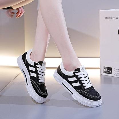 Damen Sneaker Sportlich Bequem Laufsohle Weiß