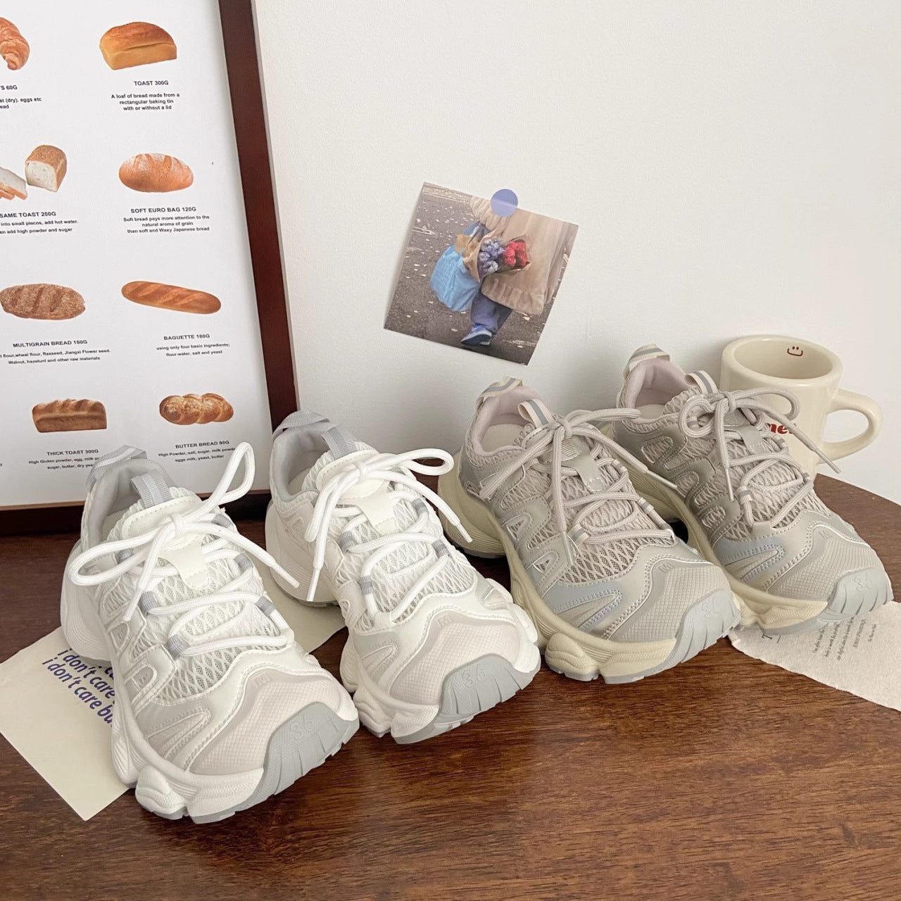 Damen Sneaker Atmungsaktiv Netzstruktur Stabil