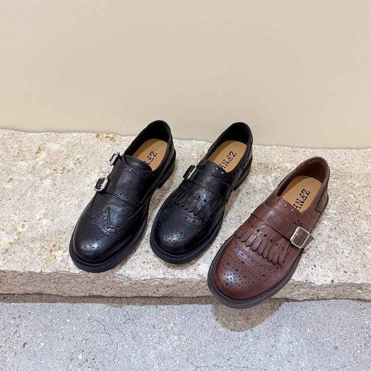Damen Mokassins Elegante Fransen Schuhe Modern - BerlinGlamour
