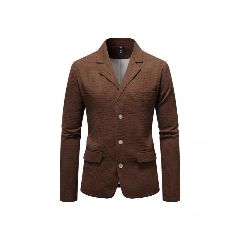 Herren Blazer Elegant Strukturiert Mit Taschen
