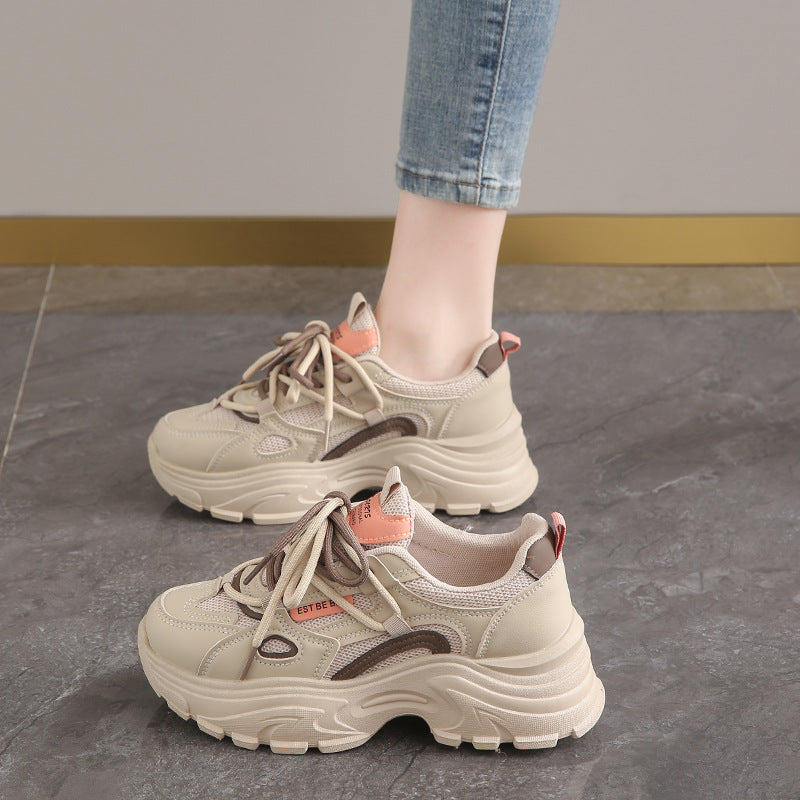 Damen Sneaker Sportlich Bequem Weißen