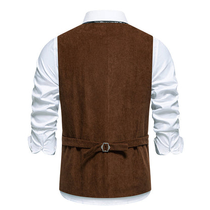 Herren Weste Elegant Blumenmuster Mit Taschen