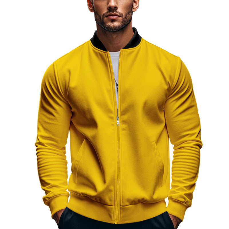 Herren Sportjacke Funktionell Mit Kragen Und Taschen