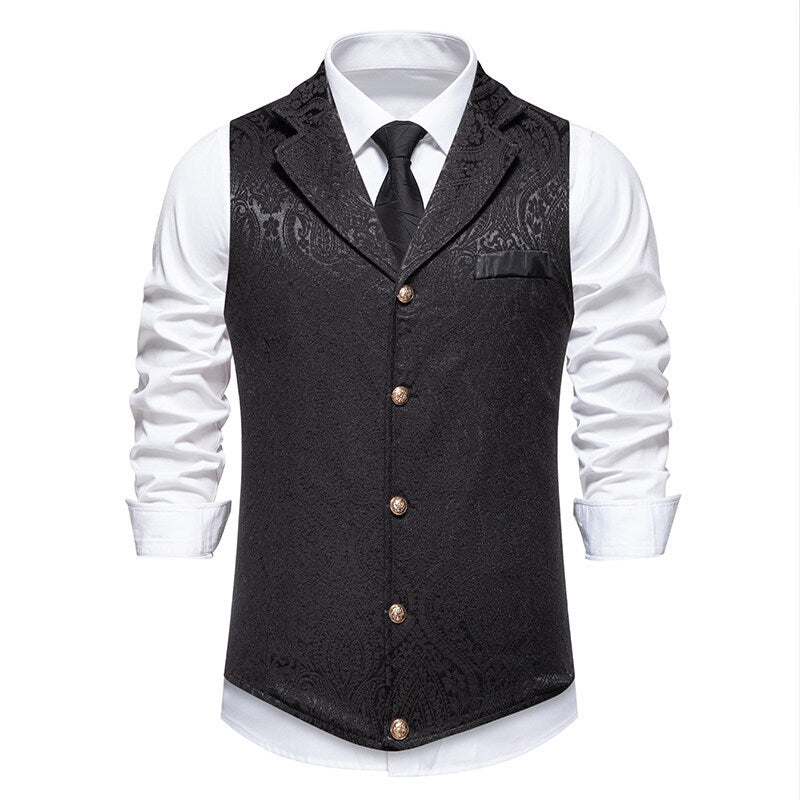 Herren Weste Elegante Hochwertig Mustered