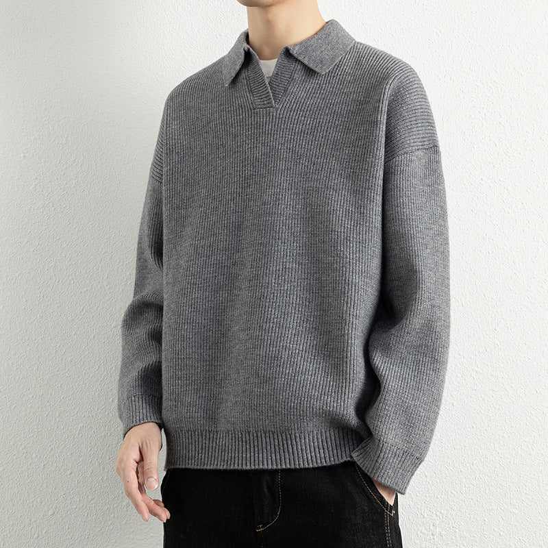 Herren Strickpullover Modern V-Ausschnitt Sportlich