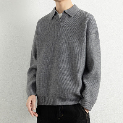 Herren Strickpullover Modern V-Ausschnitt Sportlich