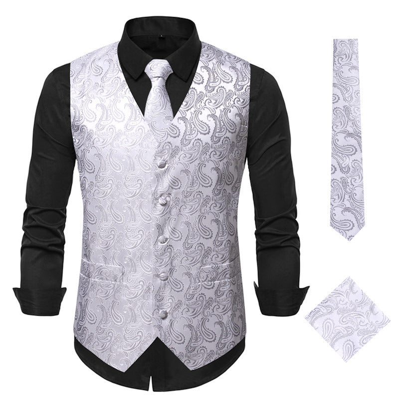Herren Anzugweste Modern Paisley Muster Elegant