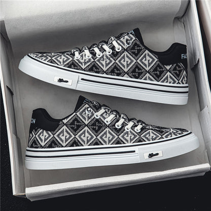 Damen Sneaker Geometrisches Muster Trendy Schuhe