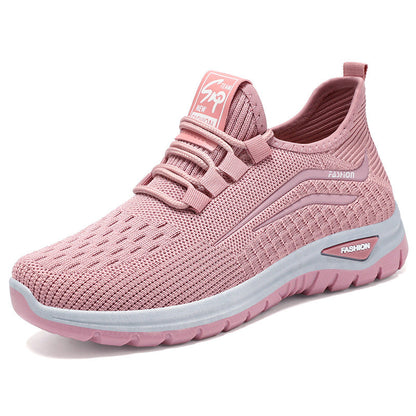 Damen Sneaker Atmungsaktiv Freizeit Schuhe Bequem Elastisch