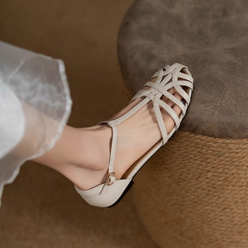 Damen Sandalen Offen Bequem Elegant Riemchen Design