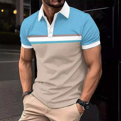 Herren Polohemd Gestreift Modern Baumwolle