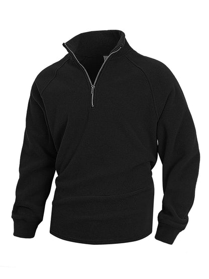 Herren Fleece Pullover mit Halbem Reißverschluss Berlin-Glamour