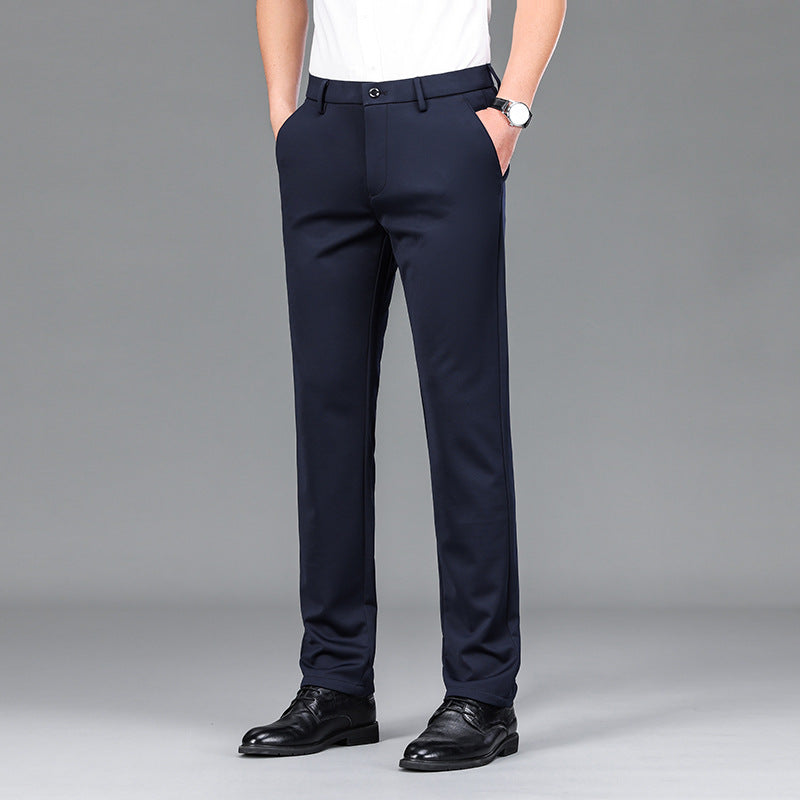 Herren Business-Hosen Elegant Slim Fit Schwarz