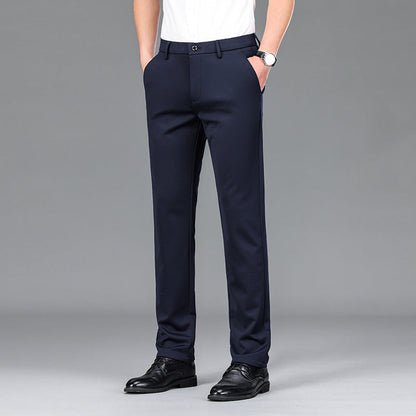 Herren Business-Hosen Elegant Slim Fit Schwarz