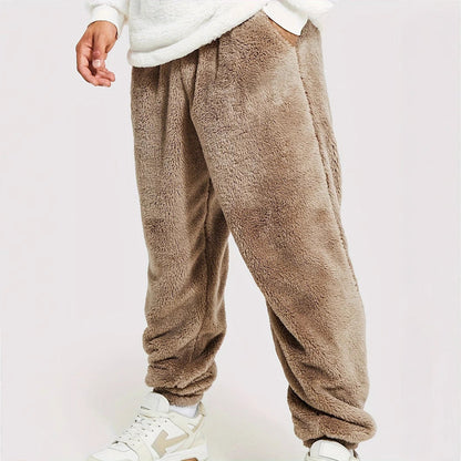 Herren Fleecehose Bequem Weit Schnitt Mit Taschen