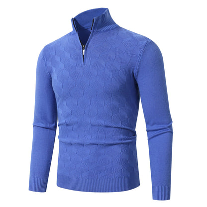 Herren Strickpullover Lässig Mit Reißverschluss