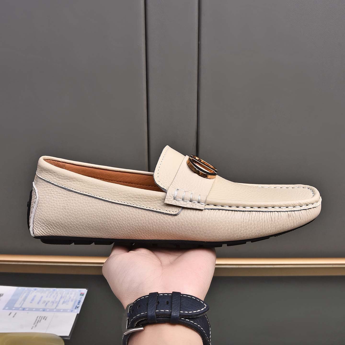 Damen Mokassins Leder Elegante Schuhe Frauen