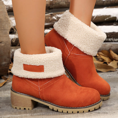 Damen Stiefeletten Warm Kuschelig Rutschfest