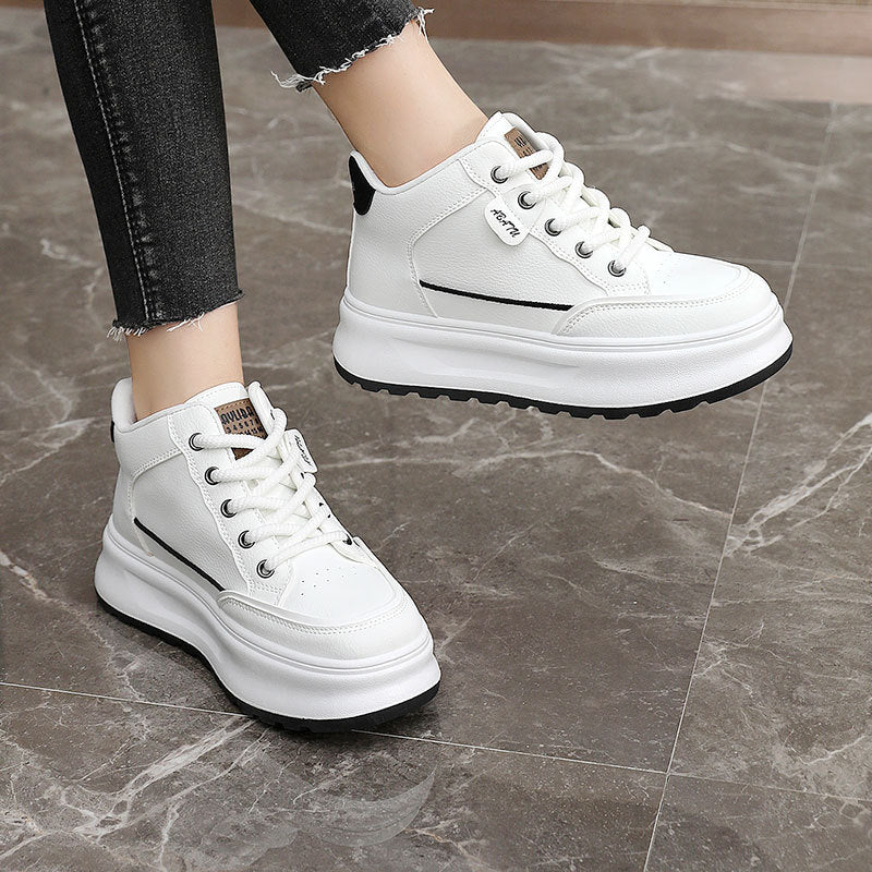 Damen Sneaker High-Top Atmungsaktiv Komfortabel Schwarz